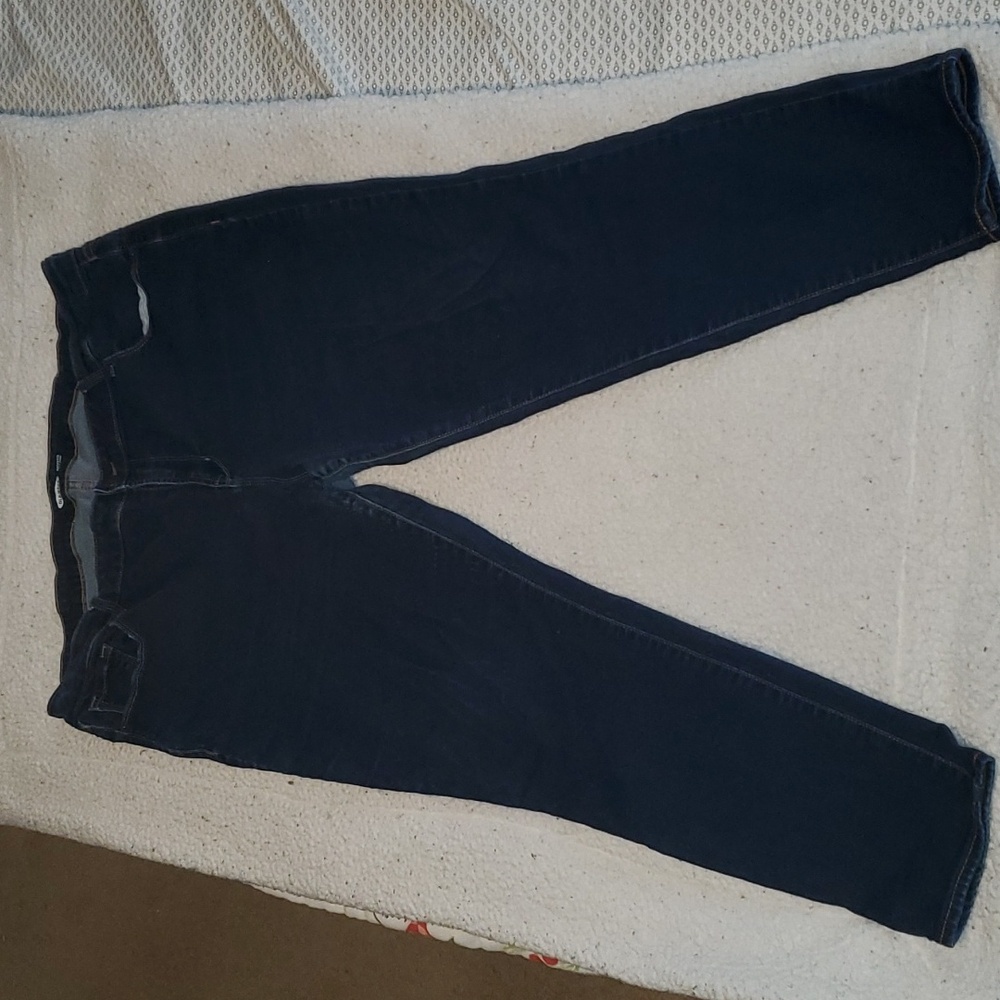 Old Navy Rockstar Super Skinny jeans size 18P 18 petite deep blue denim stretch